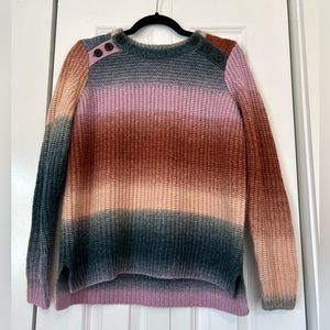 Madewell Space Dyed Button Shoulder Sweater